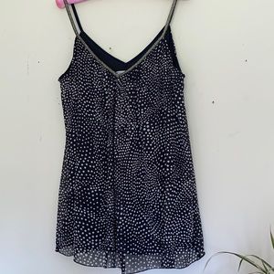 Chase size large black & white top
